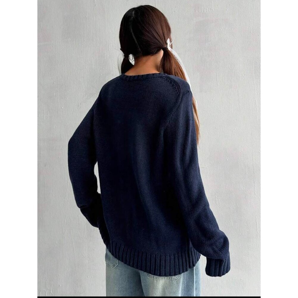 🇺🇸 usa american flag knit sweater patriotic navy blue preppy - Picture 3 of 4
